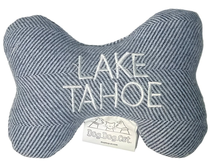 Lake Tahoe Tweed Bone Dog Toy